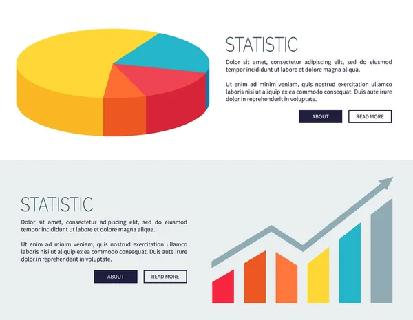 Diseño de demostración estadística para página web — Archivo Imágenes Vectoriales