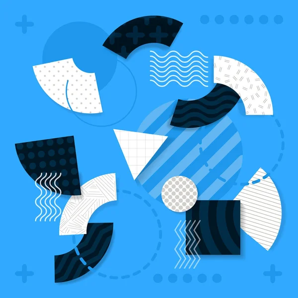 淡いブルーの幾何学的図形のイラスト — ストックベクタ
