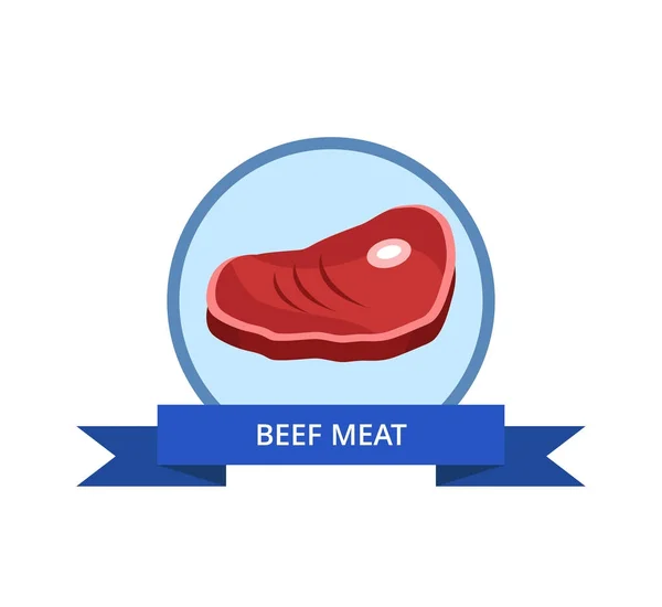 Logotipo de carne de res con hueso de tocino Vector Ilustración — Vector de stock
