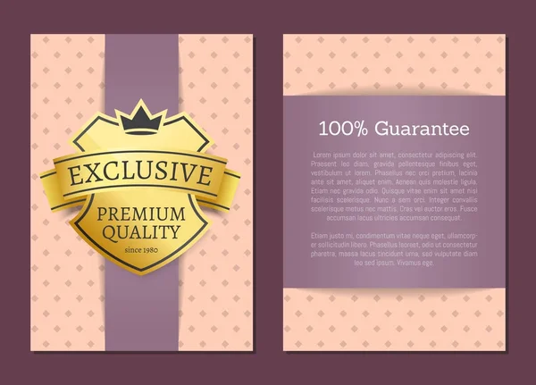 100 garantía de calidad etiqueta Vector ilustración — Vector de stock