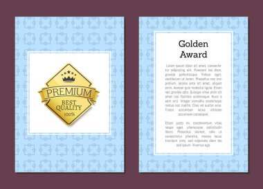 Altın etiket metni vektör çizim ile