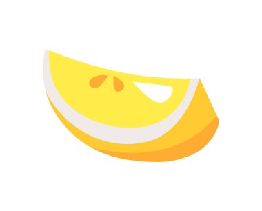 Limon parça vektör çizim Issolated beyaz