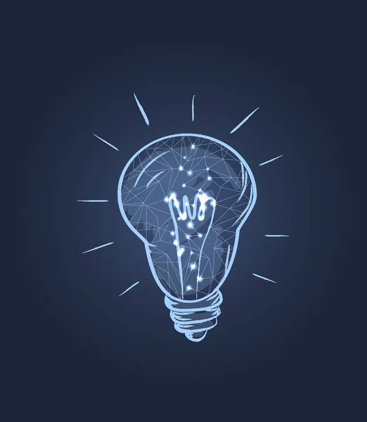 Illustrazione vettoriale dell'icona della lampadina elettrica incandescente — Vettoriale Stock