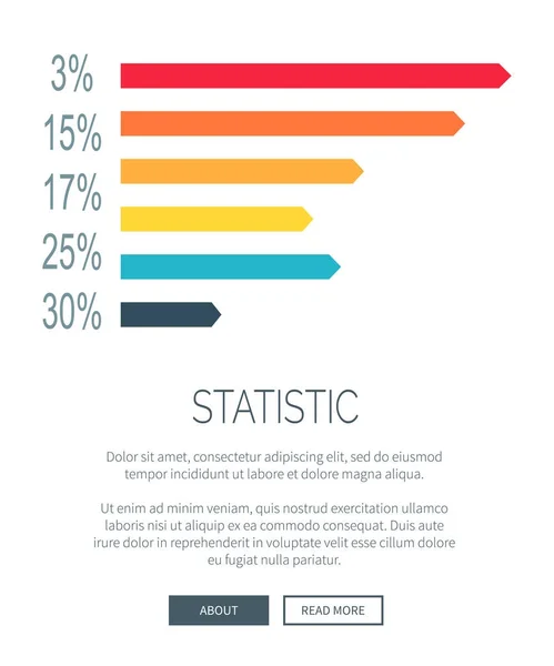 Statistic Illustration Design for Web Page — Stock Vector