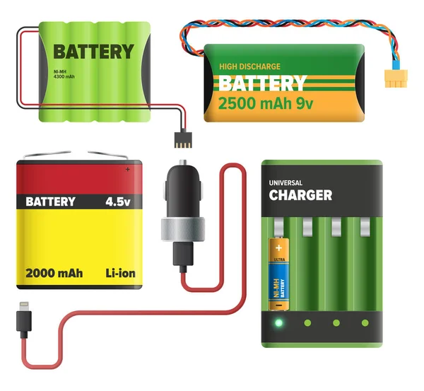 Powerful Charging Devices Illustrations Collection — Stock Vector