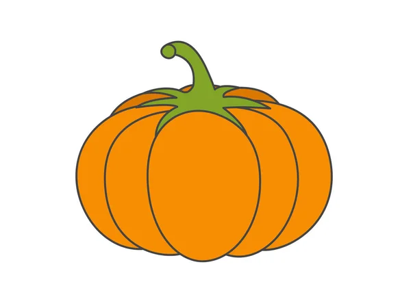 Icono de vector plano de calabaza madura grande — Archivo Imágenes Vectoriales