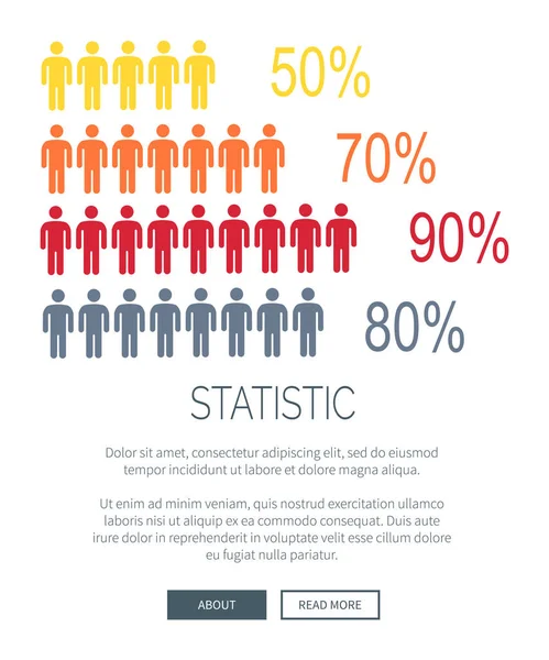 Statistische Webseiten-Symbole zur Vektorillustration — Stockvektor