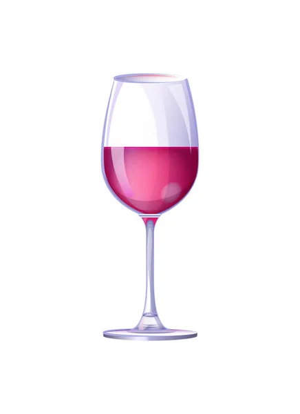 Glas gevuld met drankje op vectorillustratie — Stockvector