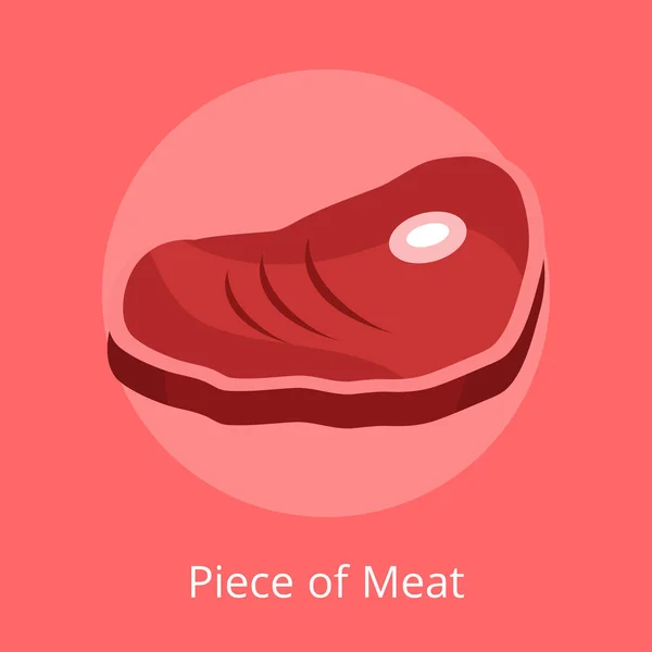 Kawałek mięsa stek boczek kości ilustracji wektorowych — Wektor stockowy