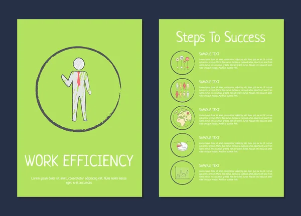 Work Efficiency. Success Vector Illustration — Stock Vector