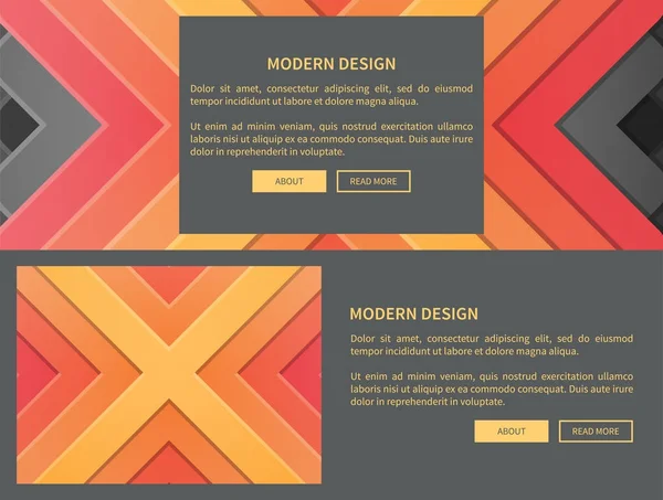 Page Web de design moderne sur l'illustration vectorielle — Image vectorielle