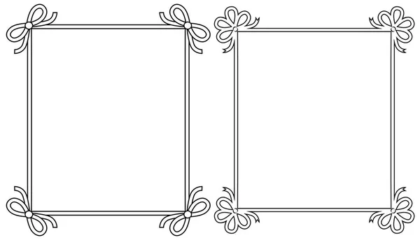 装饰框架与复古装饰弓元素 — 图库矢量图片