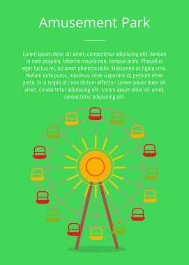 Eğlence Parkı Poster cazibe, dönme dolap