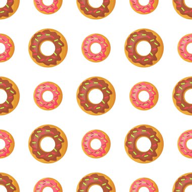 Tatlı çörek Seamless Modeli düz tasarım