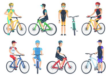 Bisikletçi bisiklet Bicyclet duran, sürme