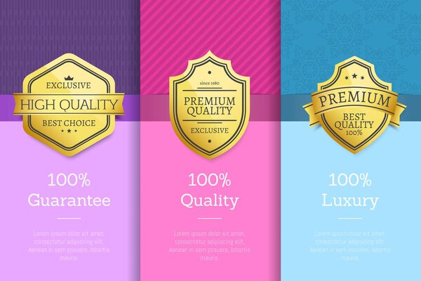 100 Percent Guarantee Quality Luxury Golden Labels