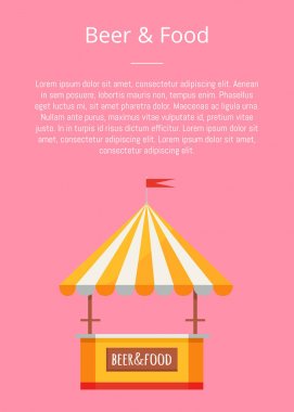 Bira ve gıda Festival çadır vektör çizim