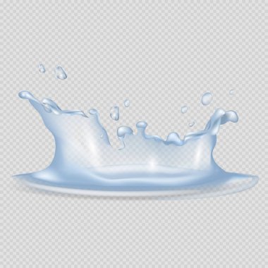 Su sıçrama sonra şeffaf üzerinde düşen yağmur damlası