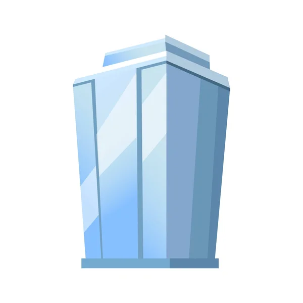 Skyskrapa glas byggnad isolerad på vit vektor — Stock vektor