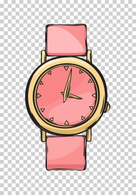 Pembe göz alıcı kadınlar izole illüstrasyon izlemek