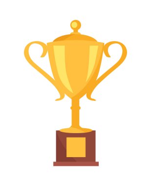 Altın Kupa ödül simge vektör çizim