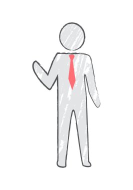 İşadamı kravat simge vektör çizim ile