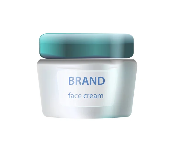 Crema facial de marca, icono en la ilustración vectorial — Vector de stock