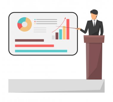 Vektör çizim üzerinde sunu lideri