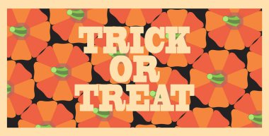 Şeker ya da numara turuncu Poster vektör çizim