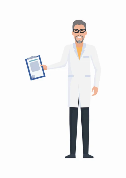 Docteur avec Icône de prescription Illustration vectorielle — Image vectorielle
