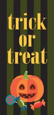 Şeker ya da numara işareti Halloween temalı Poster üzerinde