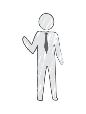 İşadamı kravat simge vektör çizim ile