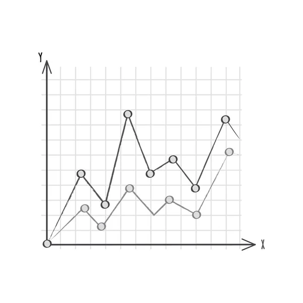 Afbeelding op coördinatensysteem vectorillustratie — Stockvector