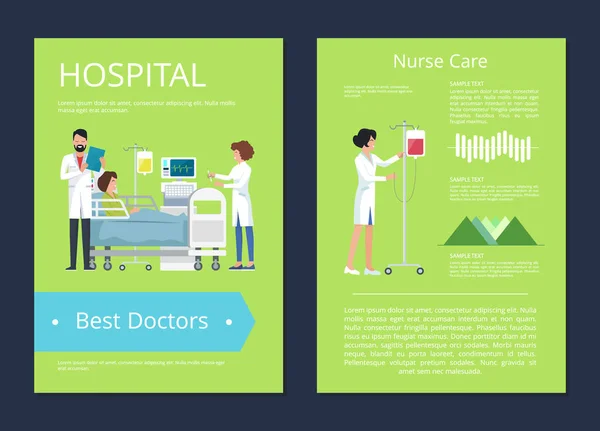 Hospital Best Doctors Care Vector Illustration — Stock Vector