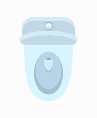 Beyaz temiz tuvalet simge vektör çizim