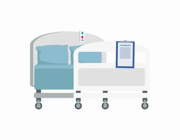 Krankenhaus fahrbares Bett Ikone Vektor Illustration — Stockvektor