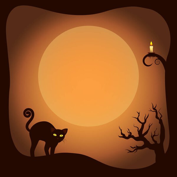 Вектор шаблона открытки на Хэллоуин
