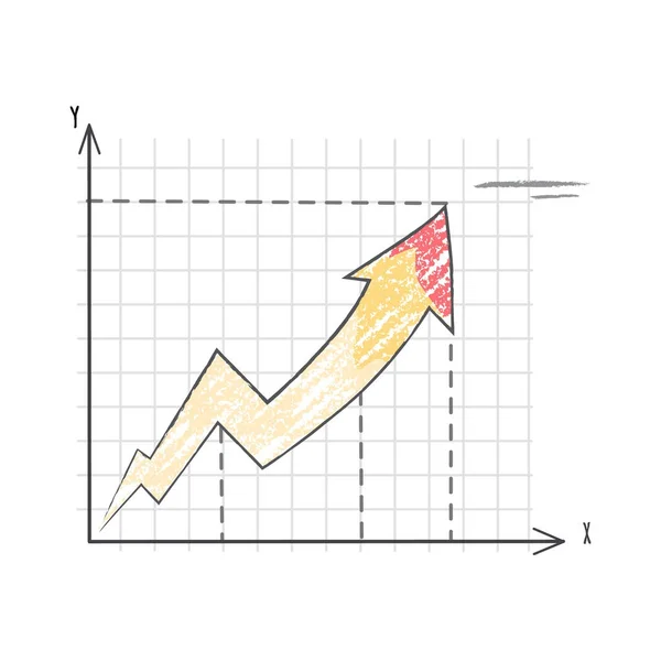 Grafico di linea che rappresenta l'illustrazione vettoriale dei dati — Vettoriale Stock