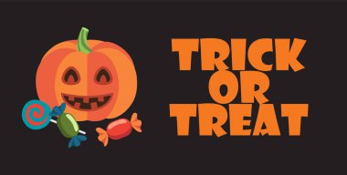 Şeker ya da numara işareti Halloween temalı Poster üzerinde