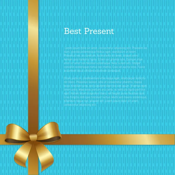 Mejor certificado de regalo o diseño de tarjeta de felicitación — Vector de stock