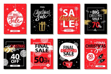 Son büyük Noel satış vektör çizim