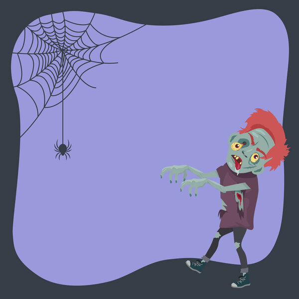 Плакат с векторной иллюстрацией мужского монстра
