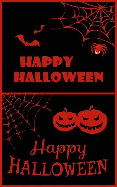 Placa de Halloween feliz en la ilustración vectorial — Vector de stock