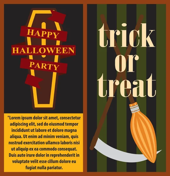 Плакаты вечеринки на Хэллоуин — стоковый вектор