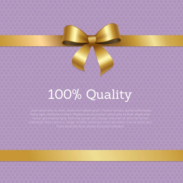 100 qualità di vendita Certificato Scheda Design Ribbon — Vettoriale Stock