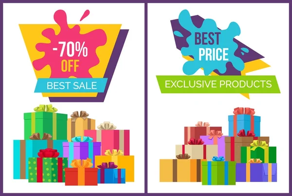 Te koop voor de exclusieve producten Posters met geschenken — Stockvector