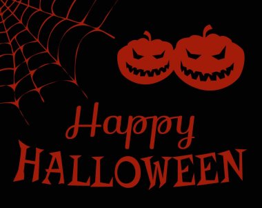 Cadılar Bayramın kutlu olsun kötü Pumpkins vektör çizim