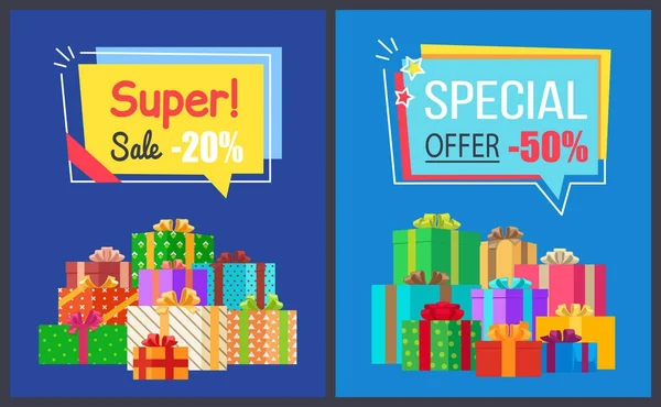 Super Venda Melhores Preços Descontos 20 50 Off Posters — Vetor de Stock