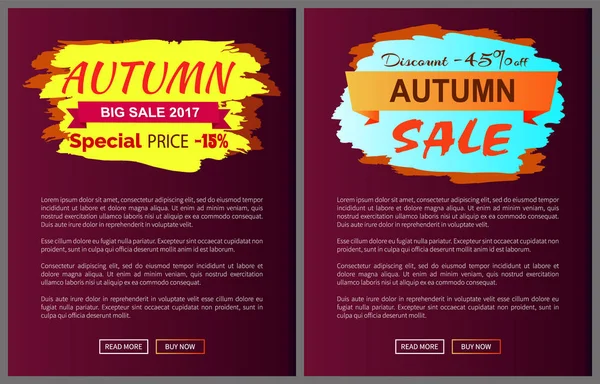 Apenas hoje Autumn Sale -35 Anúncio Promo Poster — Vetor de Stock