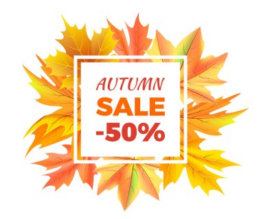 Sonbahar satış -50 simge vektör çizim kapalı